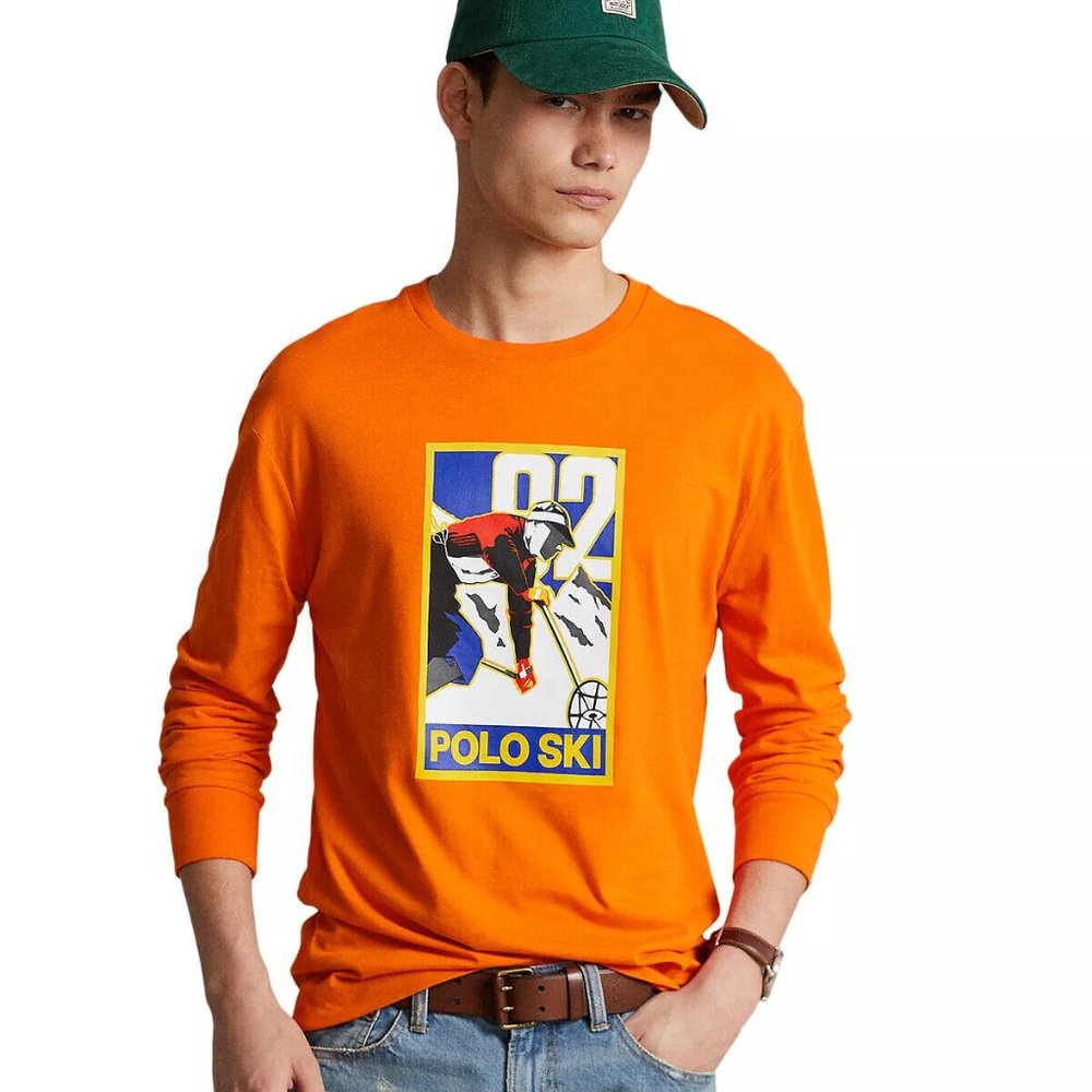 NWT POLO RALPH LAUREN Men's L Classic-Fit Jersey Graphic T-Shirt